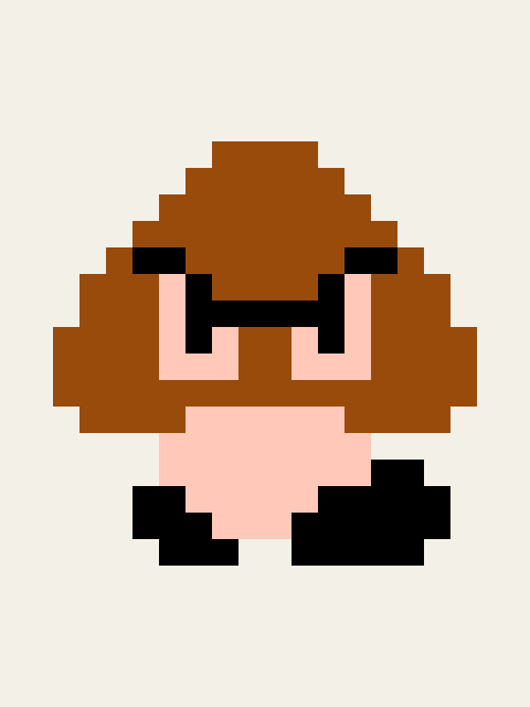 Retro Goomba in the original game artwork.
