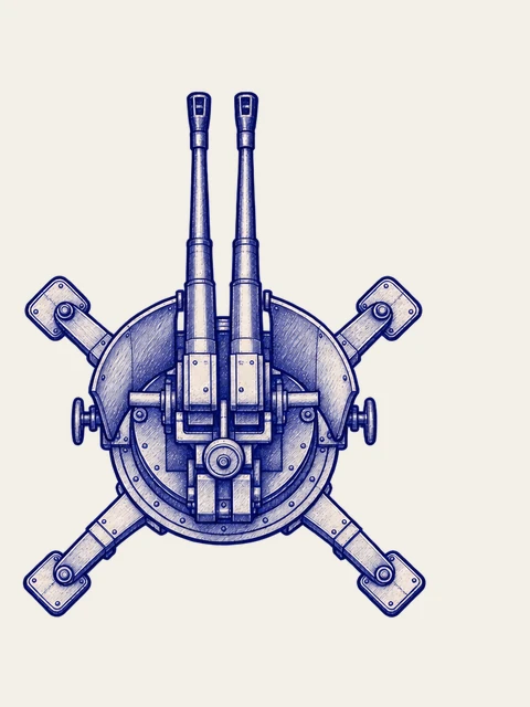 Flak emplacement in the original game artwork.