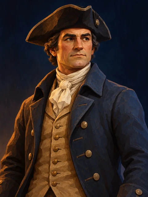 Proposed illustration of Captain Isaac Hall.