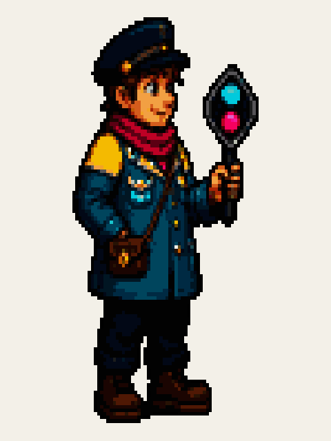Rail Yard Guide in the original game's character animation lab.