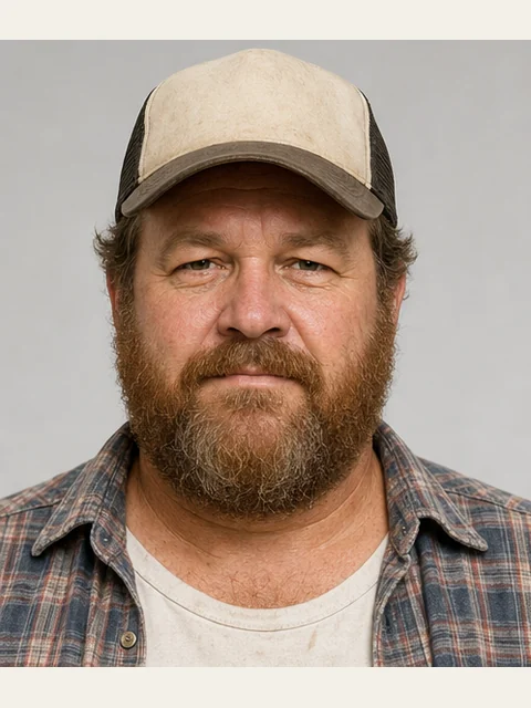 Buck Tanner in a single portrait panel from the existing character reference.