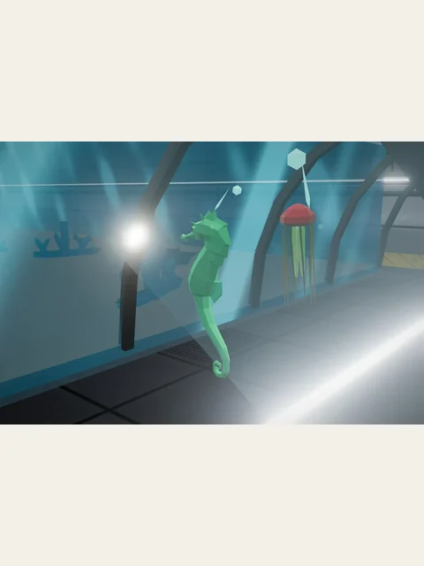 Glass Seahorse in an existing Starlight Menagerie gameplay image.