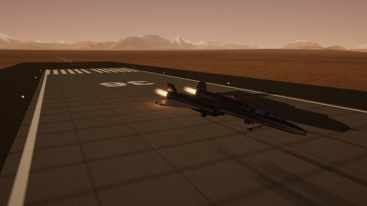 SR-71 Blackbird captured from the game.