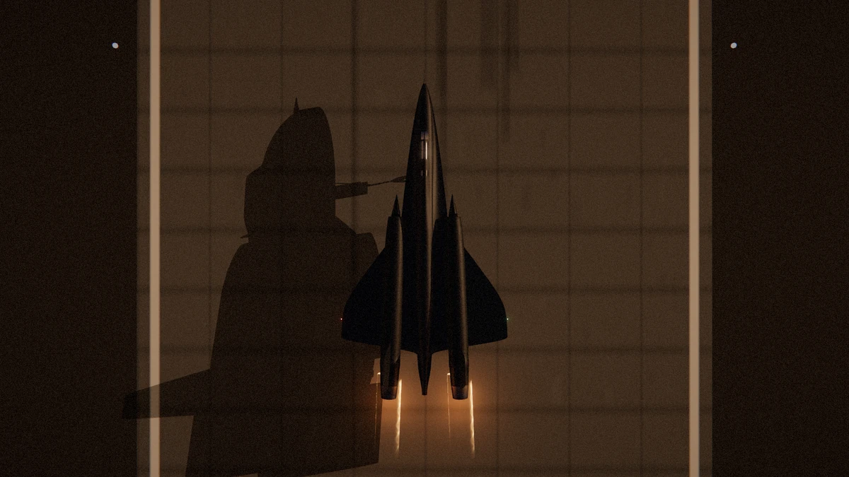 SR-71 Blackbird captured from the game.