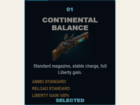 CONTINENTAL BALANCE in the native foundation loadout renderer.