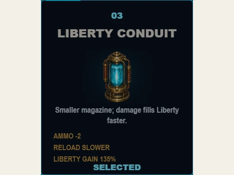 LIBERTY CONDUIT in the native foundation loadout renderer.