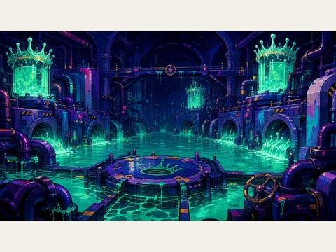 Crownflow Cistern in the native Crime Alert environment artwork.