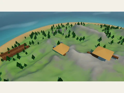 Infirmary Tent in the Island V2 landscape.