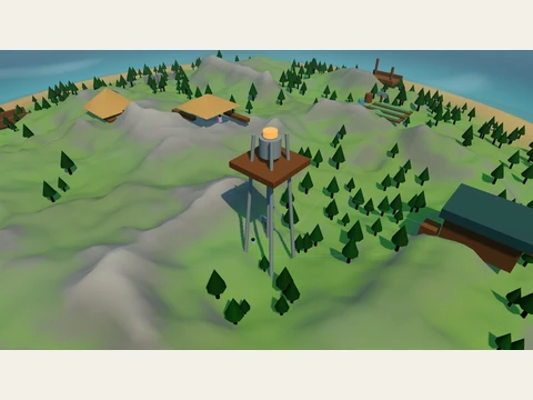 Signal Tower in the Island V2 landscape.