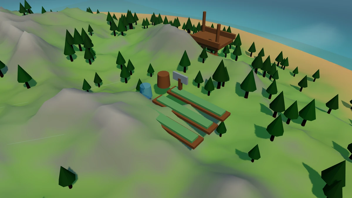 Herb Terraces in the Island V2 landscape.