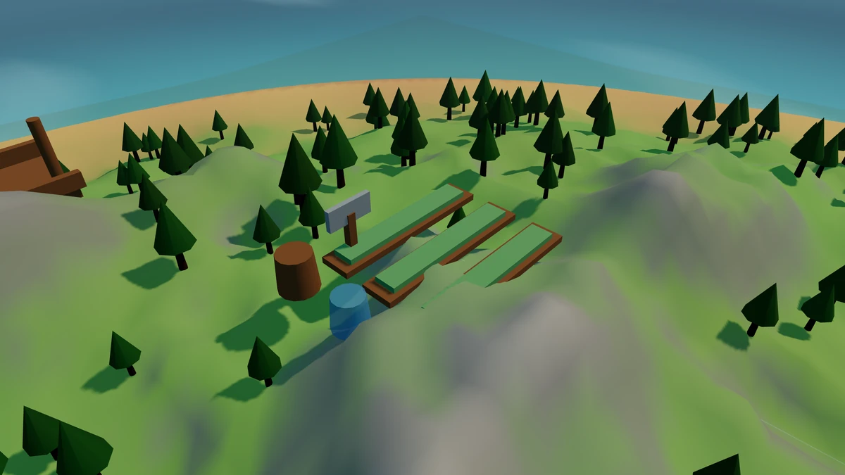 Herb Terraces in the Island V2 landscape.