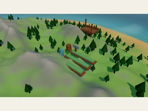 Herb Terraces in the Island V2 landscape.