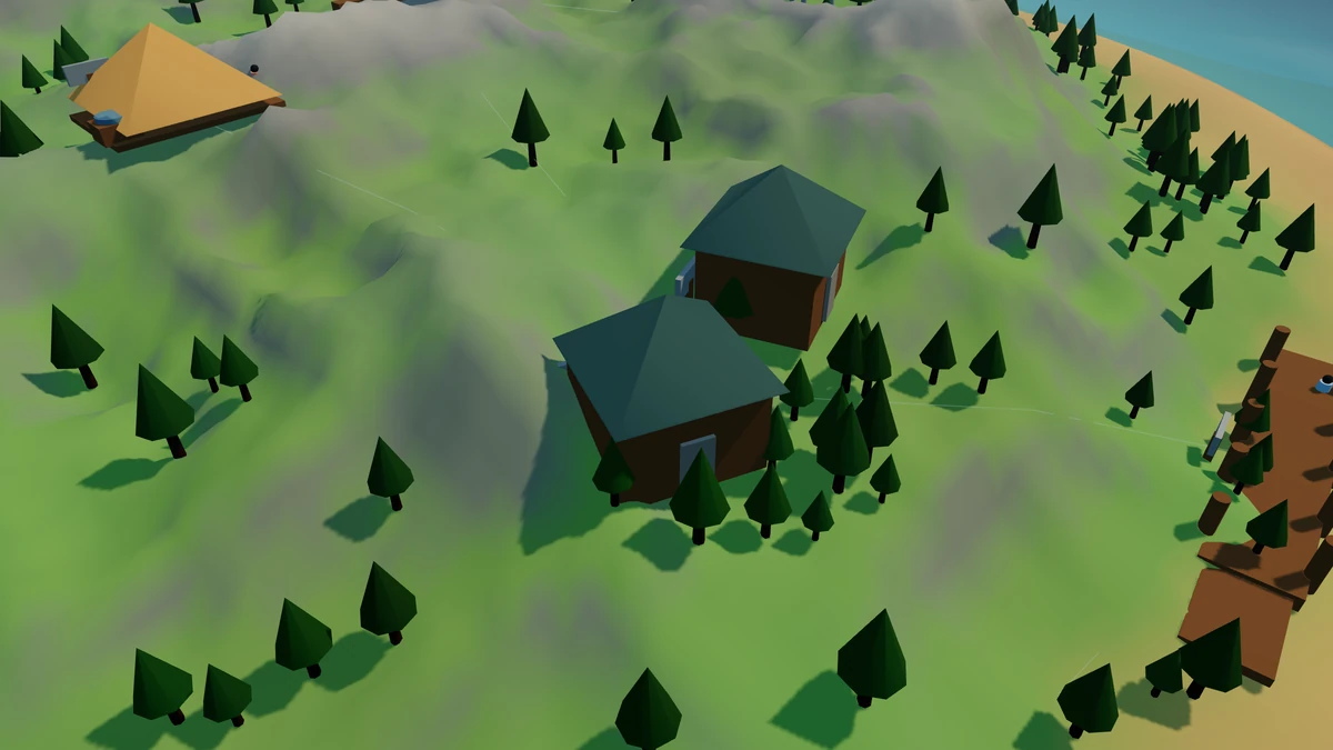 Map Hut in the Island V2 landscape.