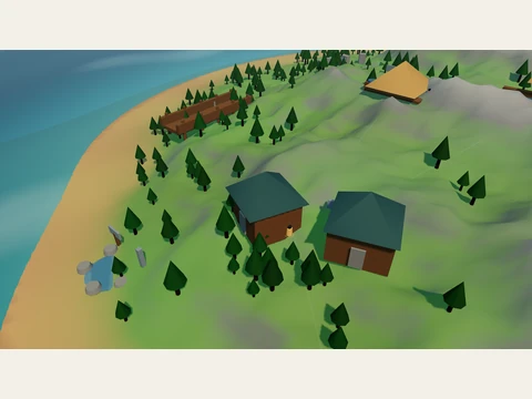 Map Hut in the Island V2 landscape.