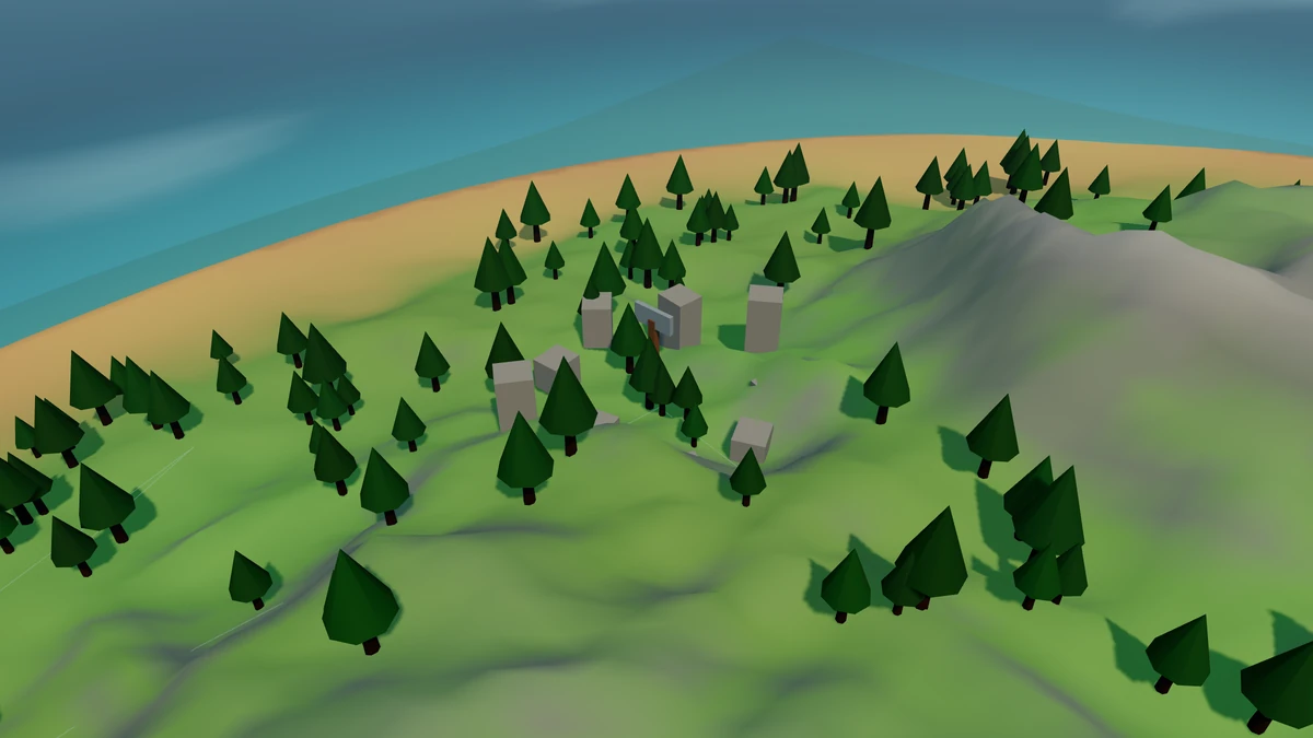 Stone Memory Ring in the Island V2 landscape.