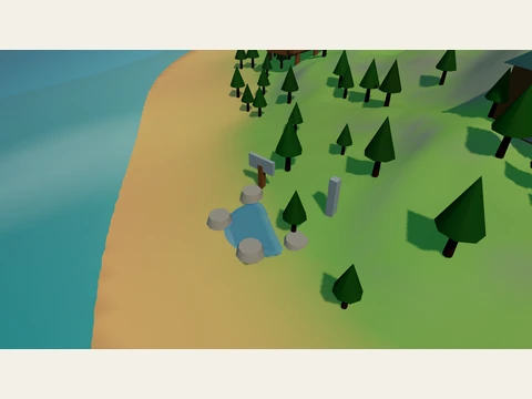 Tide Pools in the Island V2 landscape.