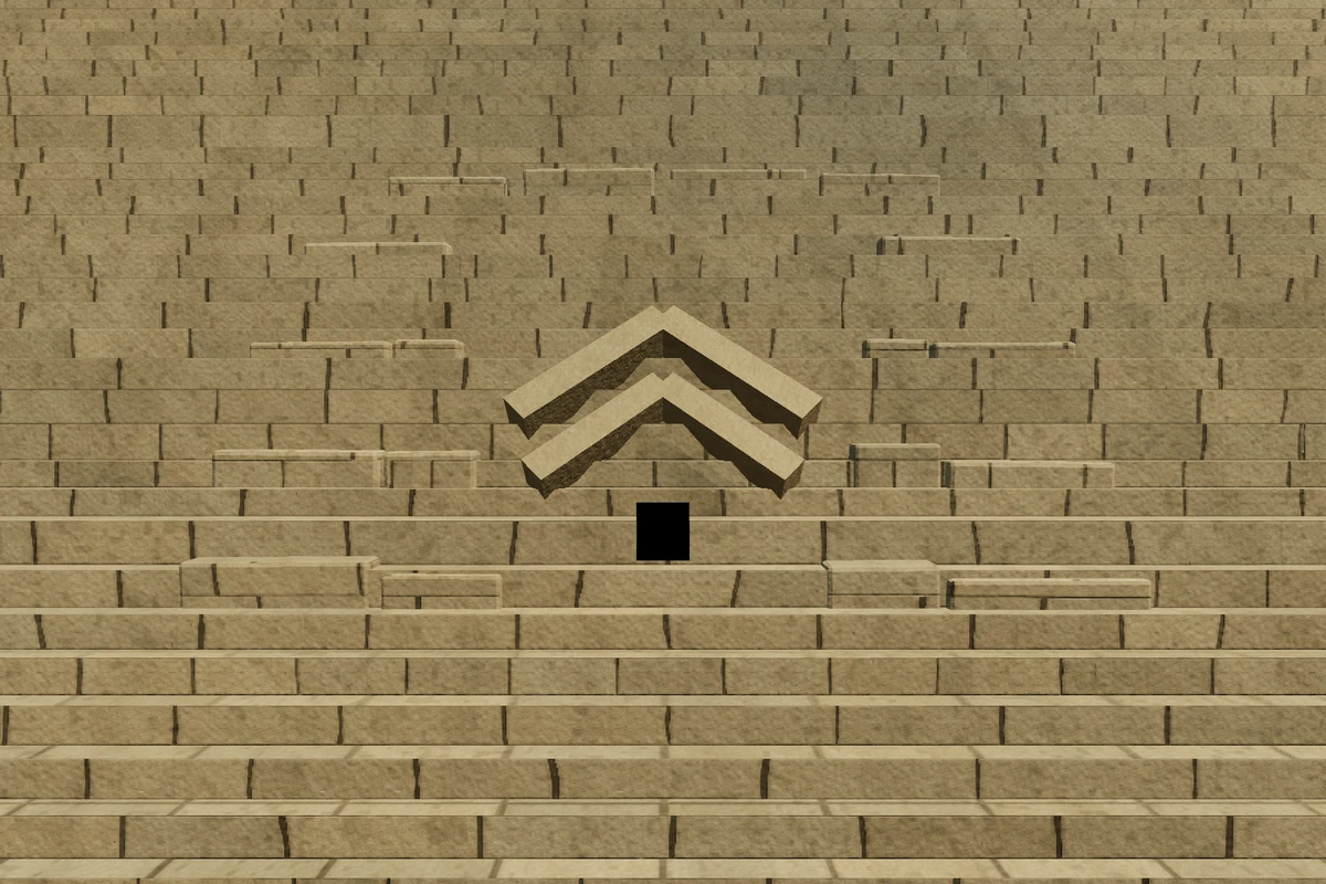 Great Pyramid in the Khufu exhibit’s native reconstruction.