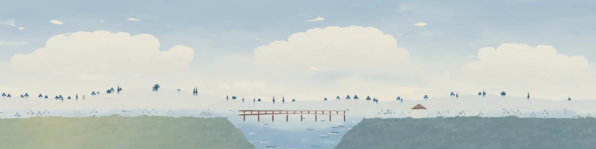 The painted panorama used behind Concord North Bridge.