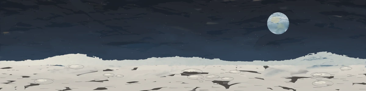 The painted panorama used behind Moon Map.