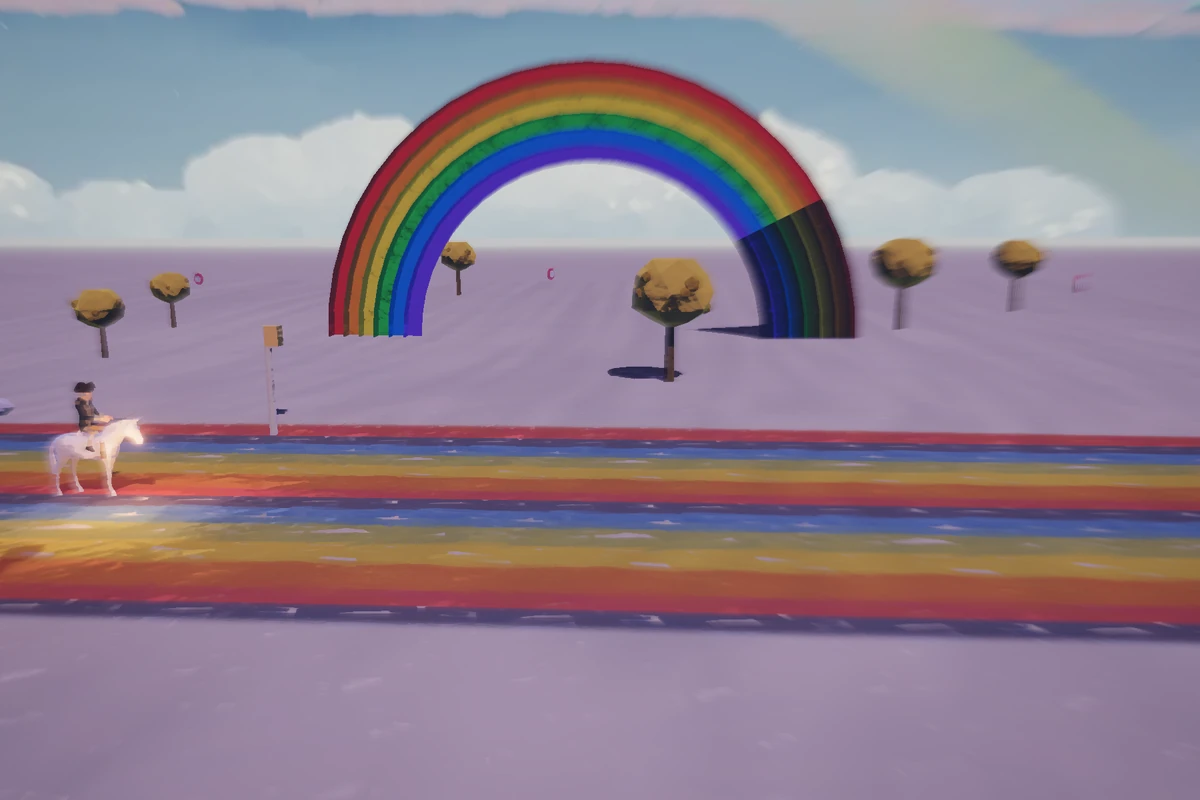 Rainbow Road in Lantern Run’s native stage.