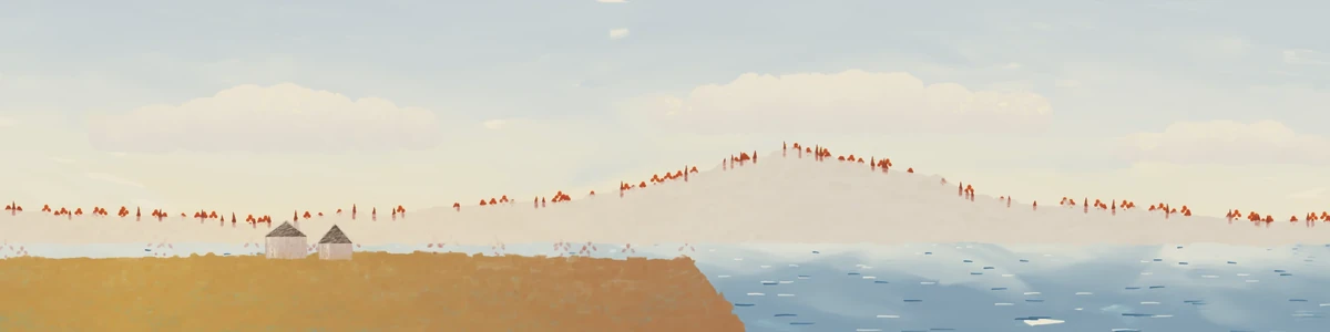 The painted panorama used behind Saratoga.