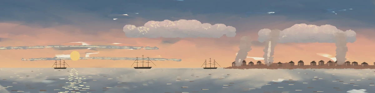 The painted panorama used behind Yorktown.