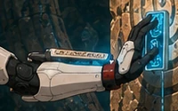 The left-wrist emitter in the entry-scan production reference.