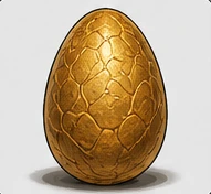 The golden dragon egg detail from the cast-and-cargo production sheet.
