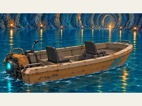 The skiff on Sorrow Lake.