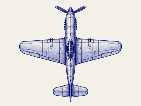 Messerschmitt Bf 109, from the Margin Aces aircraft sprite.