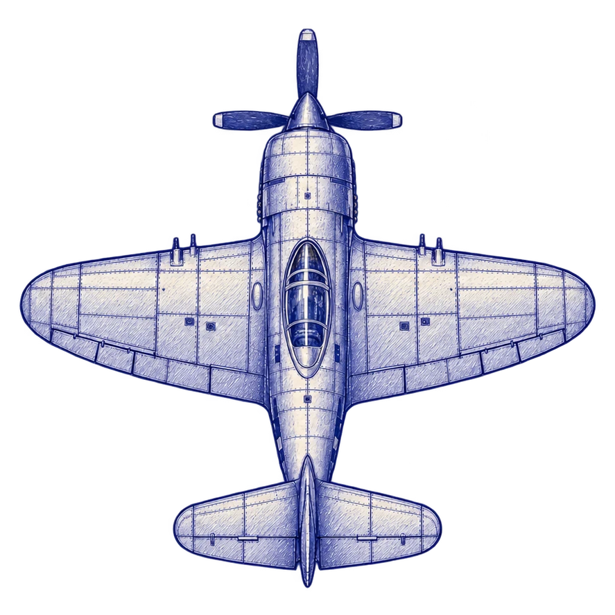 P-47 Thunderbolt, from the Margin Aces aircraft sprite.