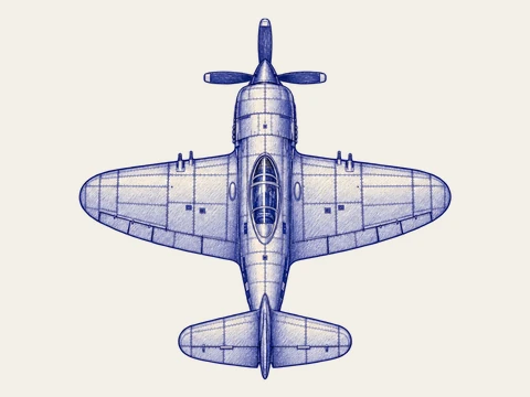 P-47 Thunderbolt, from the Margin Aces aircraft sprite.