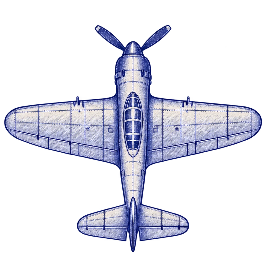 Mitsubishi A6M Zero, from the Margin Aces aircraft sprite.