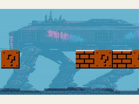 The background walker in the published Mario Walker gameplay capture.