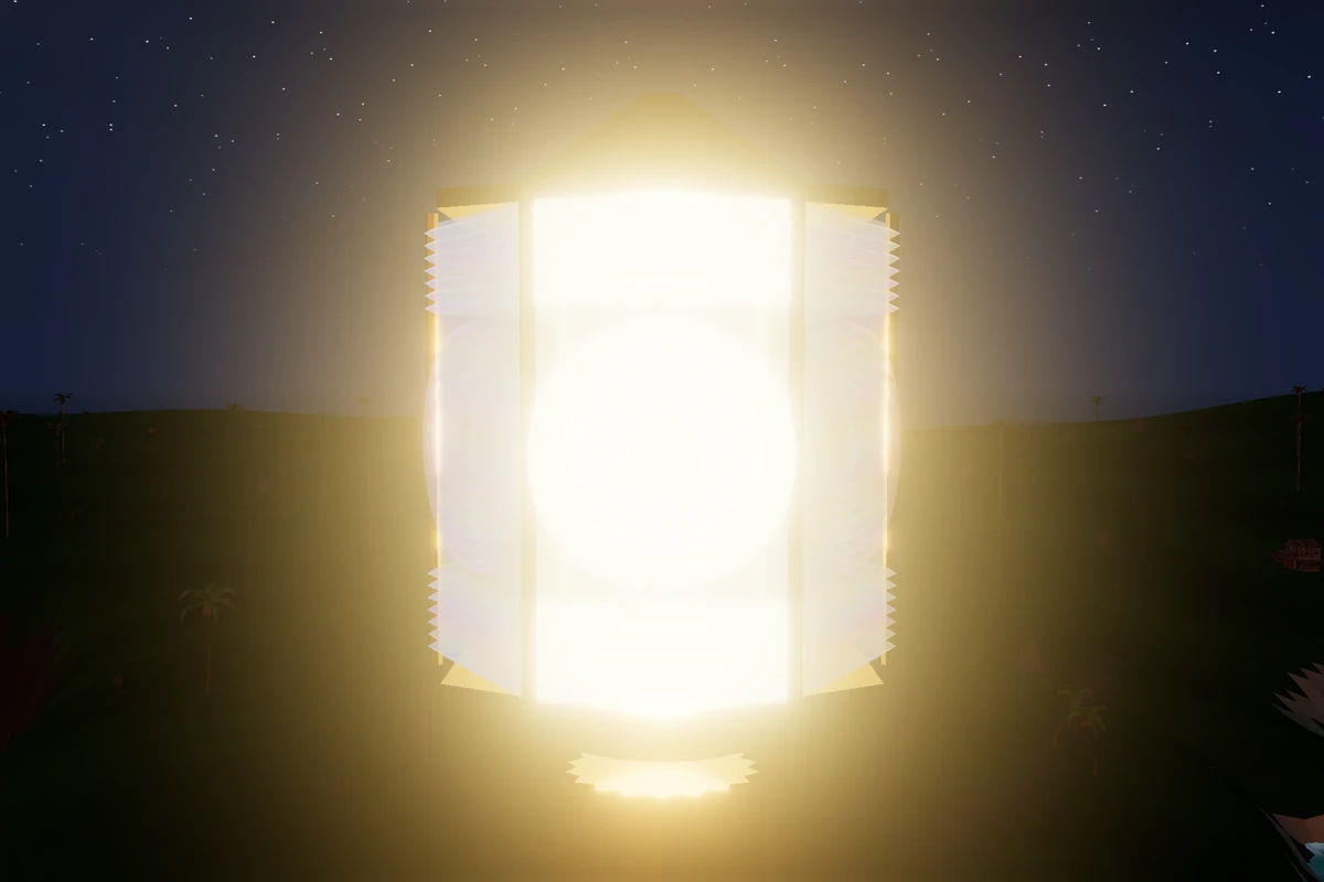 Halo selected on the native lens. The outer tower is hidden to show the glass.