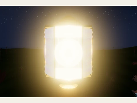 Halo selected on the native lens. The outer tower is hidden to show the glass.