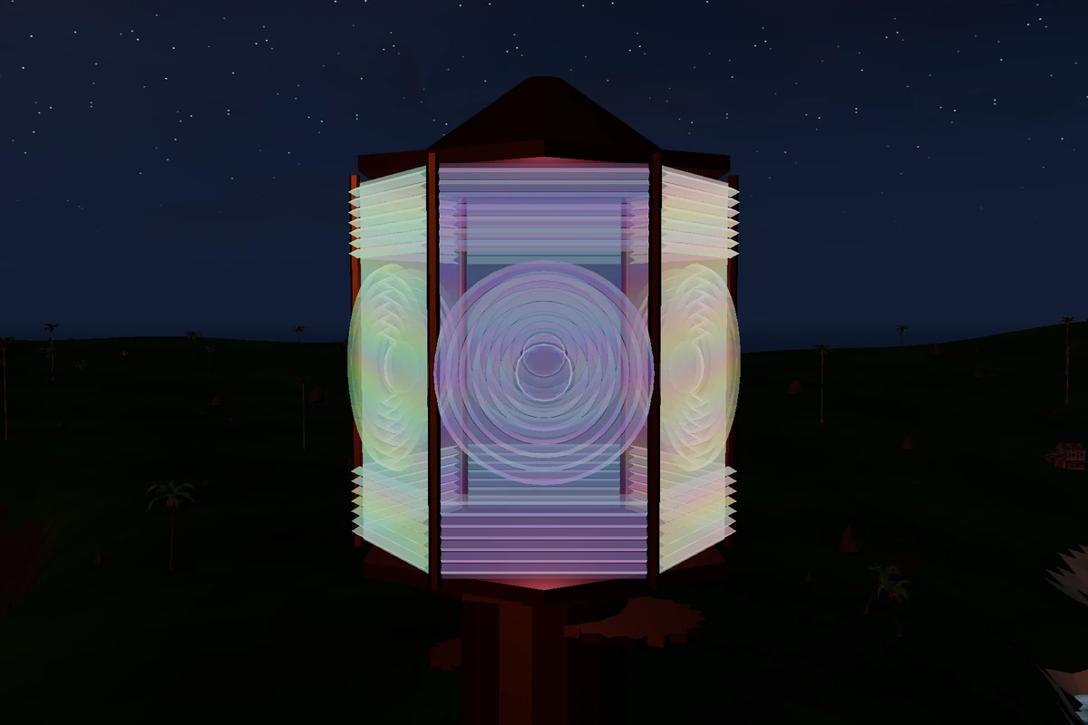 Void selected on the native lens. The outer tower is hidden to show the glass.