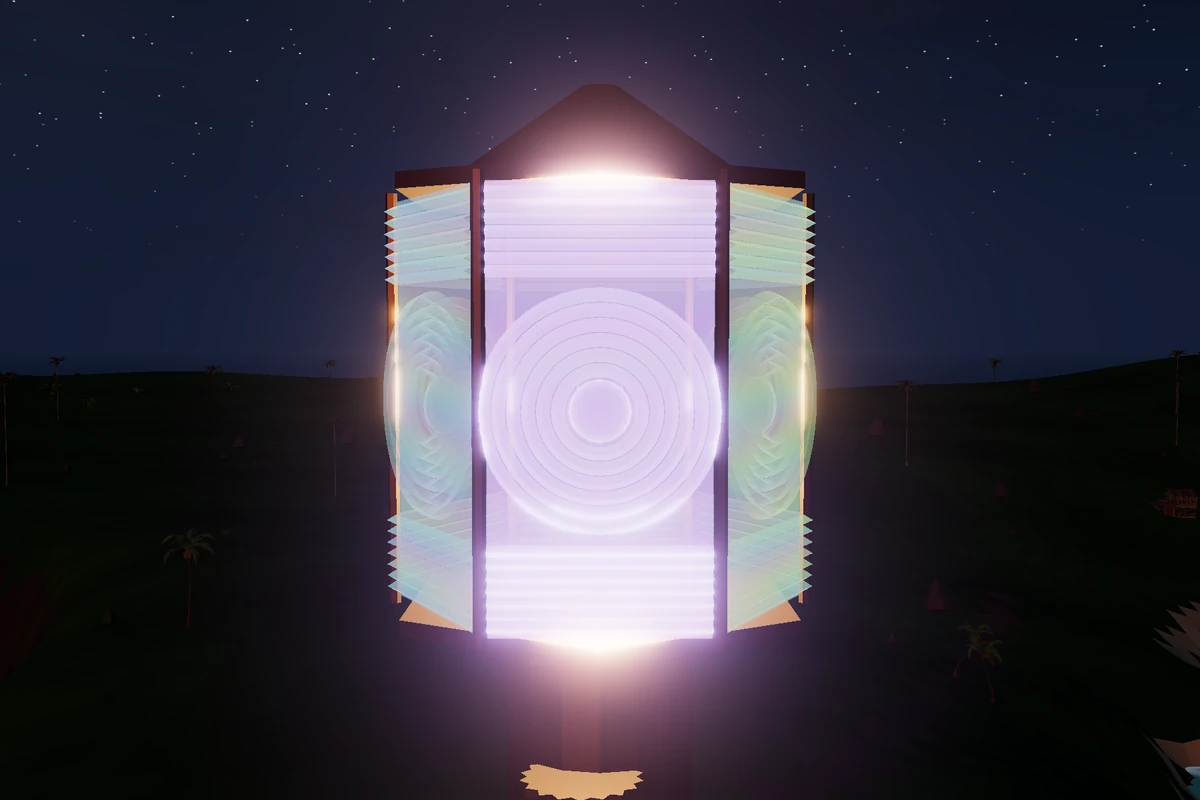 Volt selected on the native lens. The outer tower is hidden to show the glass.