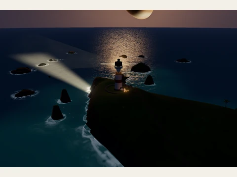 Kelda Head in Prism Light’s native coastal scene.