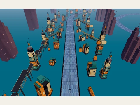 Big Blue: an elevated view of the original course scene.