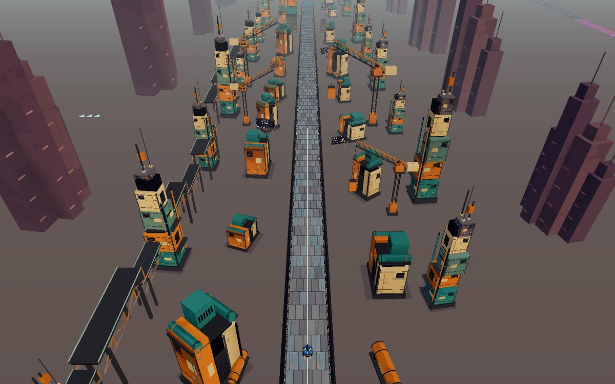 Death Wind I: an elevated view of the original course scene.