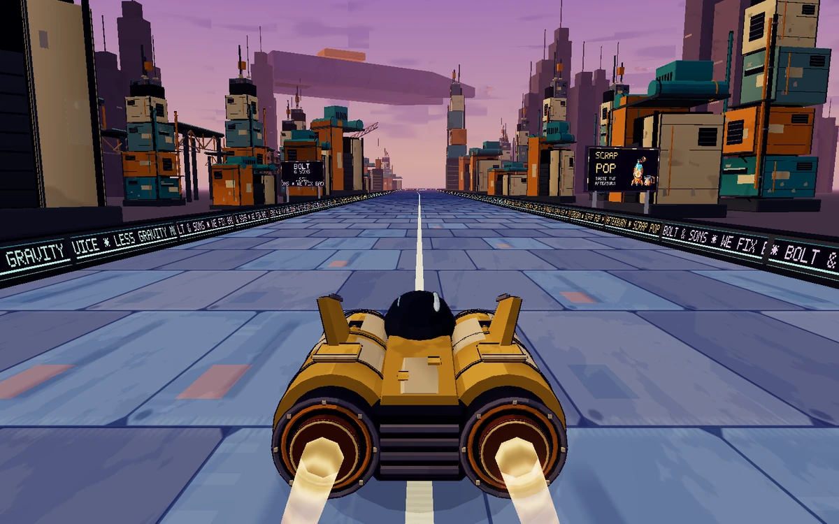 Mute City I: an actual course view at 1800 metres.