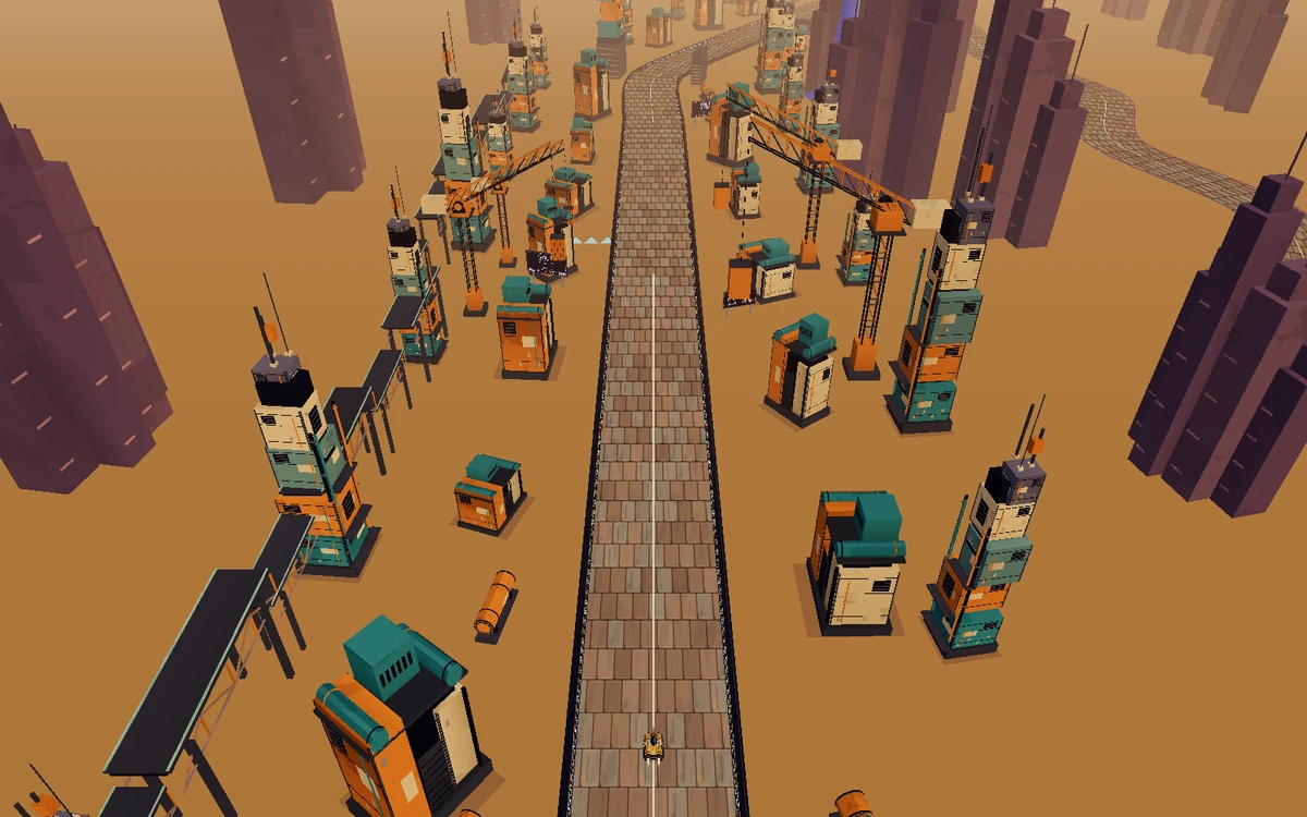 Sand Ocean: an elevated view of the original course scene.