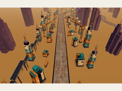Sand Ocean: an elevated view of the original course scene.