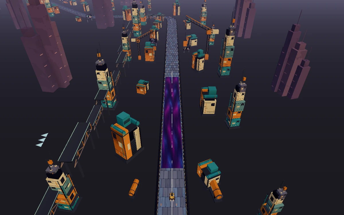 Silence: an elevated view of the original course scene.