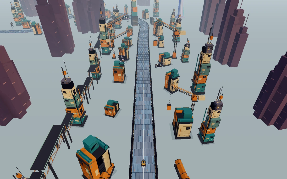 White Land I: an elevated view of the original course scene.