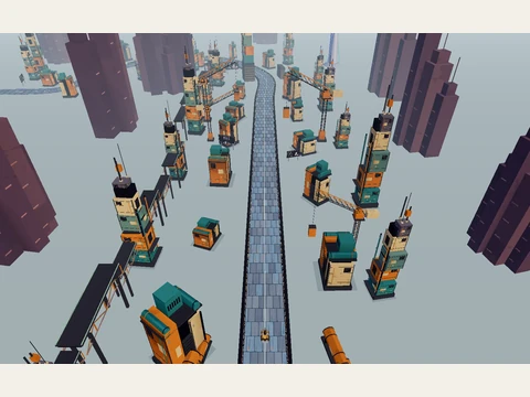 White Land I: an elevated view of the original course scene.