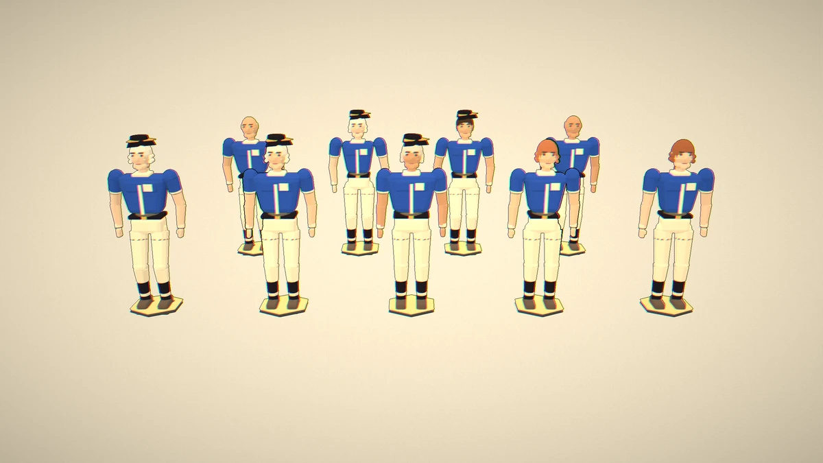 The Founding Fathers roster in its existing game uniforms.