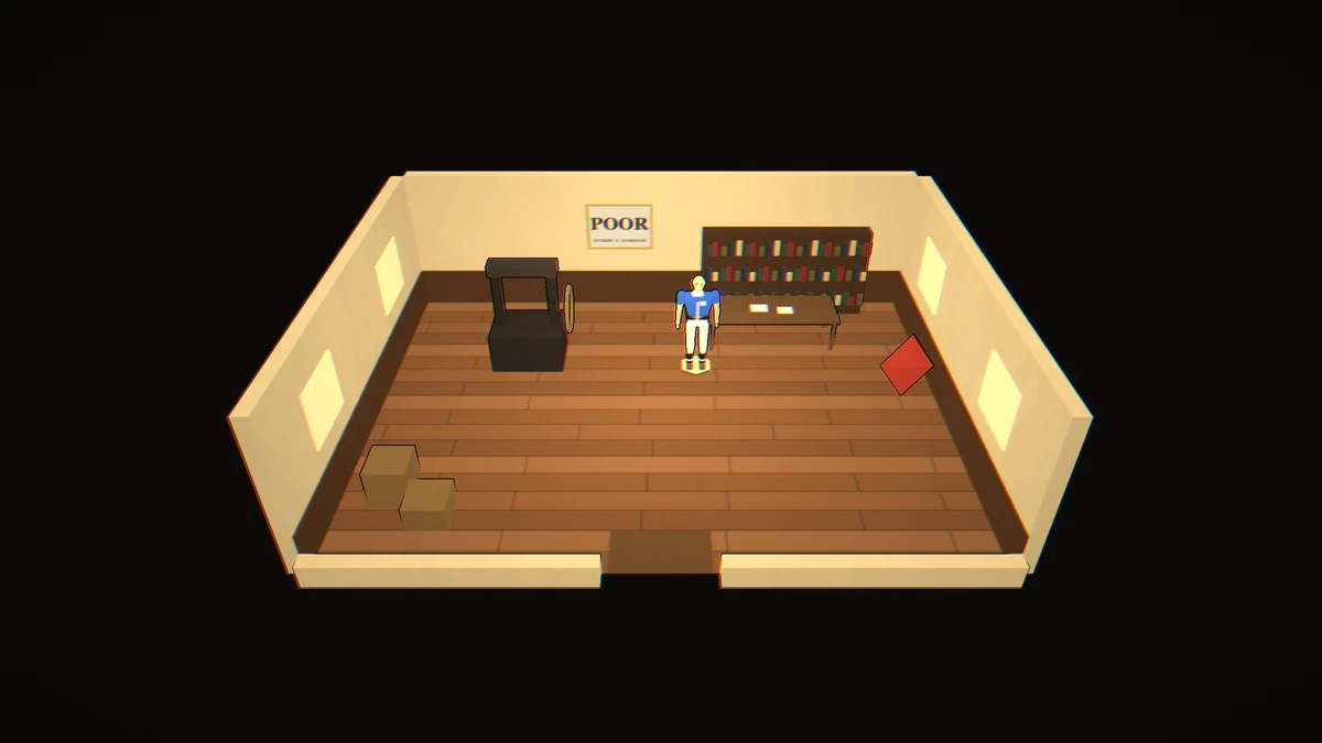 Franklin & Sons Printers, shown as its existing walk-in game room.