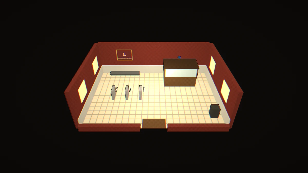 Addison Station, shown as its existing walk-in game room.